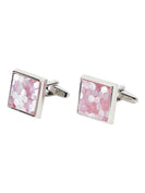 Mother Of Pearl Cufflinks Gift Set In Wooden Box