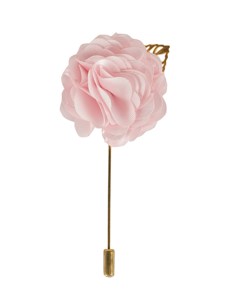 Peach Neck Tie, Cufflinks, Pocket Square And Lapel Pin Combo Gift Set