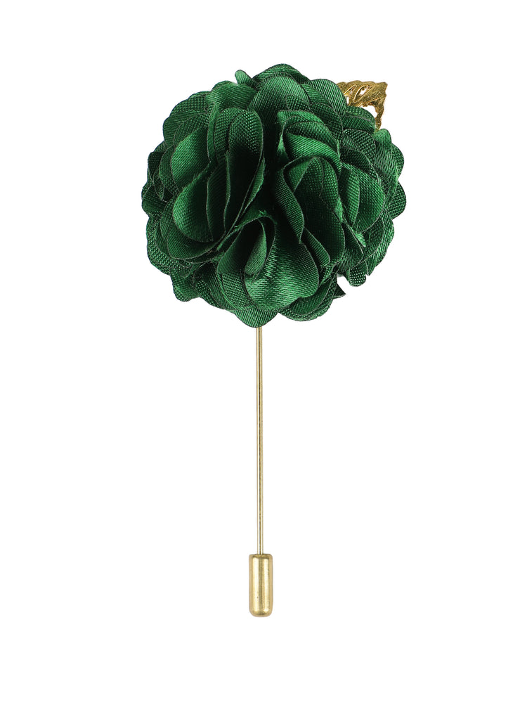 Green Polka Neck Tie , Pocket Square and Lapel Pin Gift set