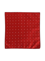 Red Polka Neck Tie, Pocket Square And Lapel Pin Combo Gift Set