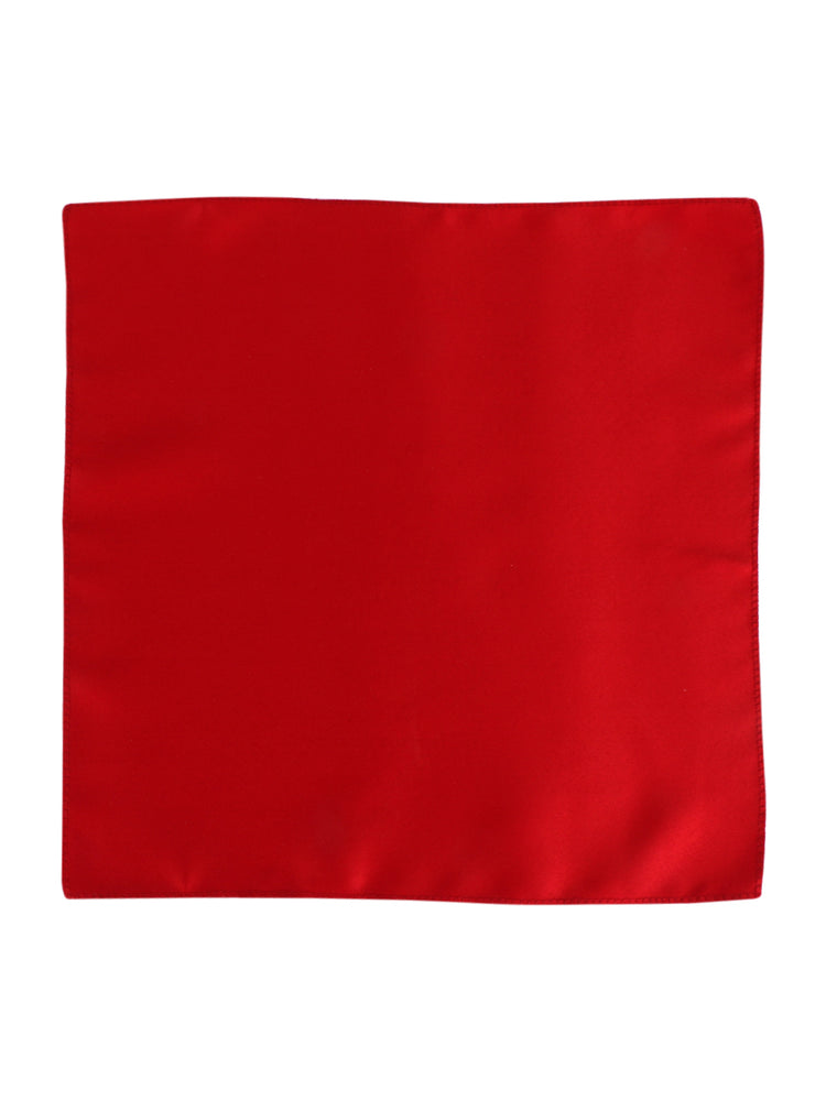 Red Neck Tie, Cufflinks, Pocket Square And Lapel Pin Combo Gift Set