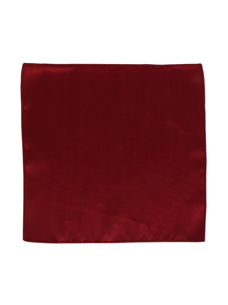 Maroon Tie, Necktie Cufflinks, Pocket Square And Lapel Pin Combo Gift Set