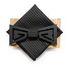 Spiral Acrylic Bow Tie With Pocket square and Lapel Pin