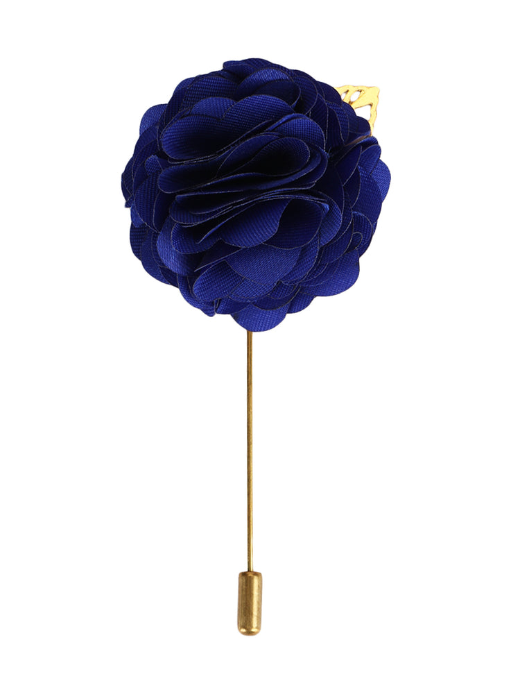 Blue Neck Tie, Cufflinks, Pocket Square And Lapel Pin Combo Gift Set