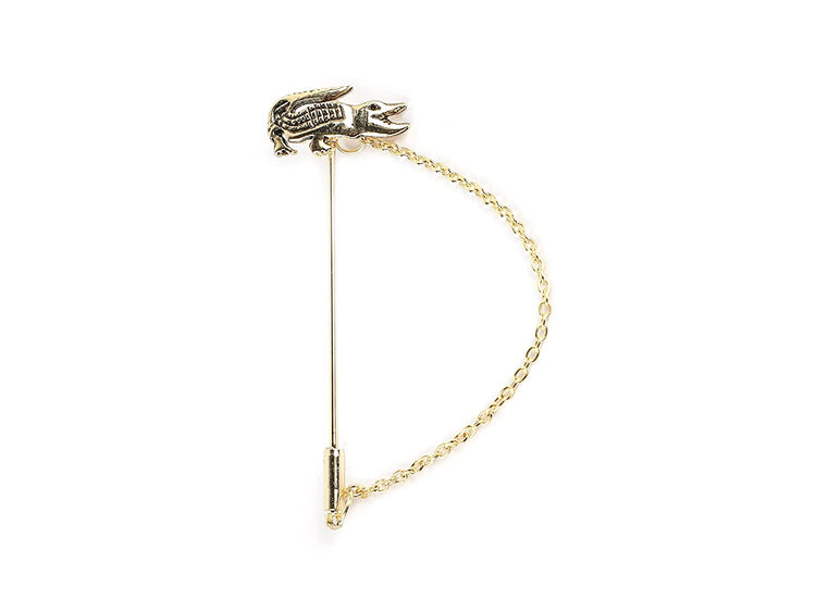 MENSOME Crocodile Cufflinks , Tie Pin and Lapel Pin Gift Set