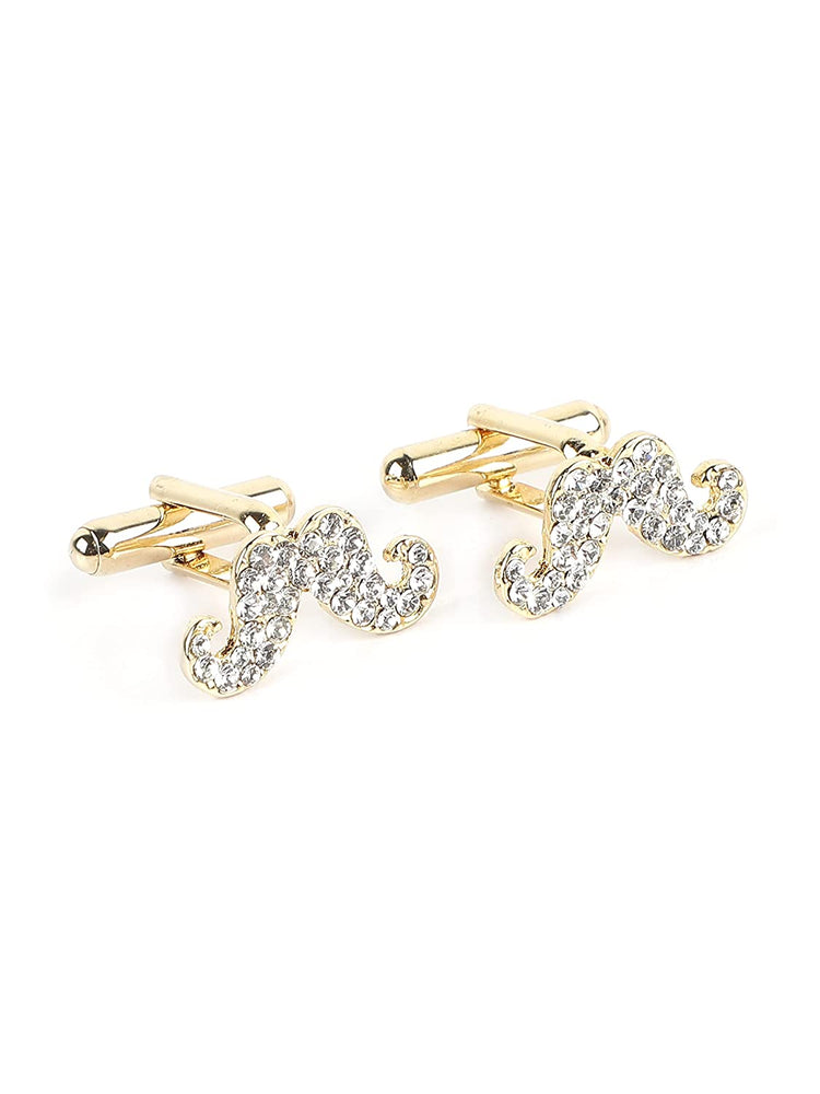 MENSOME Mustache Cufflinks , Tie Pin and Lapel Pin Gift Set