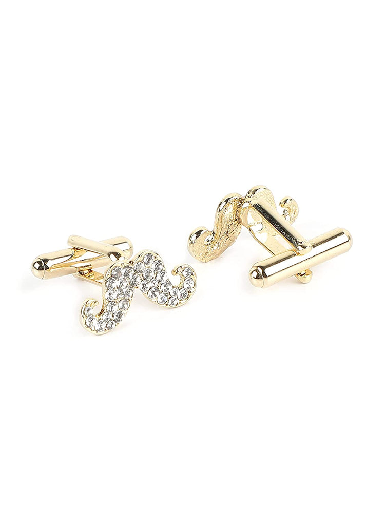 MENSOME Mustache Cufflinks , Tie Pin and Lapel Pin Gift Set
