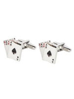 Ace Poker Cufflinks Gift Set In Wooden Box