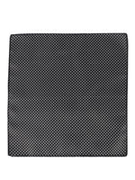 MENSOME Black And Grey Dot Neck Tie Combo Set With Pocket Square And Cufflinks In Wooden Gift Box