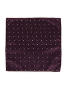 Wine Polka Neck Tie, Pocket Square And Lapel Pin Combo Gift Set