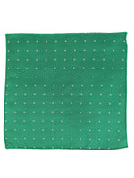 Green Polka Neck Tie , Pocket Square and Lapel Pin Gift set