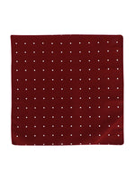Maroon Polka Neck Tie, Pocket Square And Lapel Pin Combo Gift Set