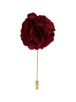 Maroon Polka Neck Tie, Pocket Square And Lapel Pin Combo Gift Set