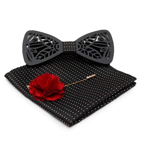 Petals Acrylic Bow Tie With Pocket square and Lapel Pin