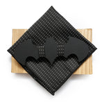 Bat Acrylic Bow Tie With Pocket square and Lapel Pin