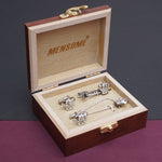 MENSOME Silver Crown Cufflinks , Tie Pin and Lapel Pin Gift Set