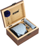 Blue Neck Tie, Cufflinks, Pocket Square And Lapel Pin Combo Gift Set