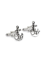 MENSOME Anchor Cufflinks , Tie Pin and Lapel Pin Gift Set