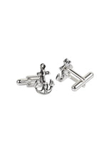 MENSOME Anchor Cufflinks , Tie Pin and Lapel Pin Gift Set