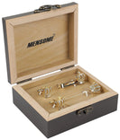 MENSOME Gold Crown Cufflinks , Tie Pin and Lapel Pin Gift Set
