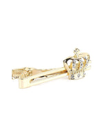 MENSOME Gold Crown Cufflinks , Tie Pin and Lapel Pin Gift Set